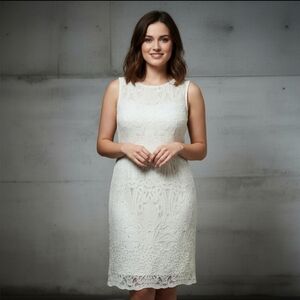 Elegant Cream Lace Dress